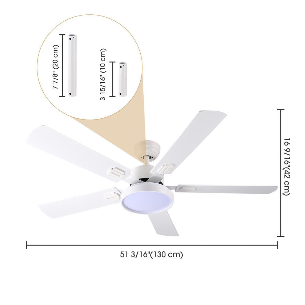 Yescom 52 Ceiling Fan w/ Light Remote 3-Blade