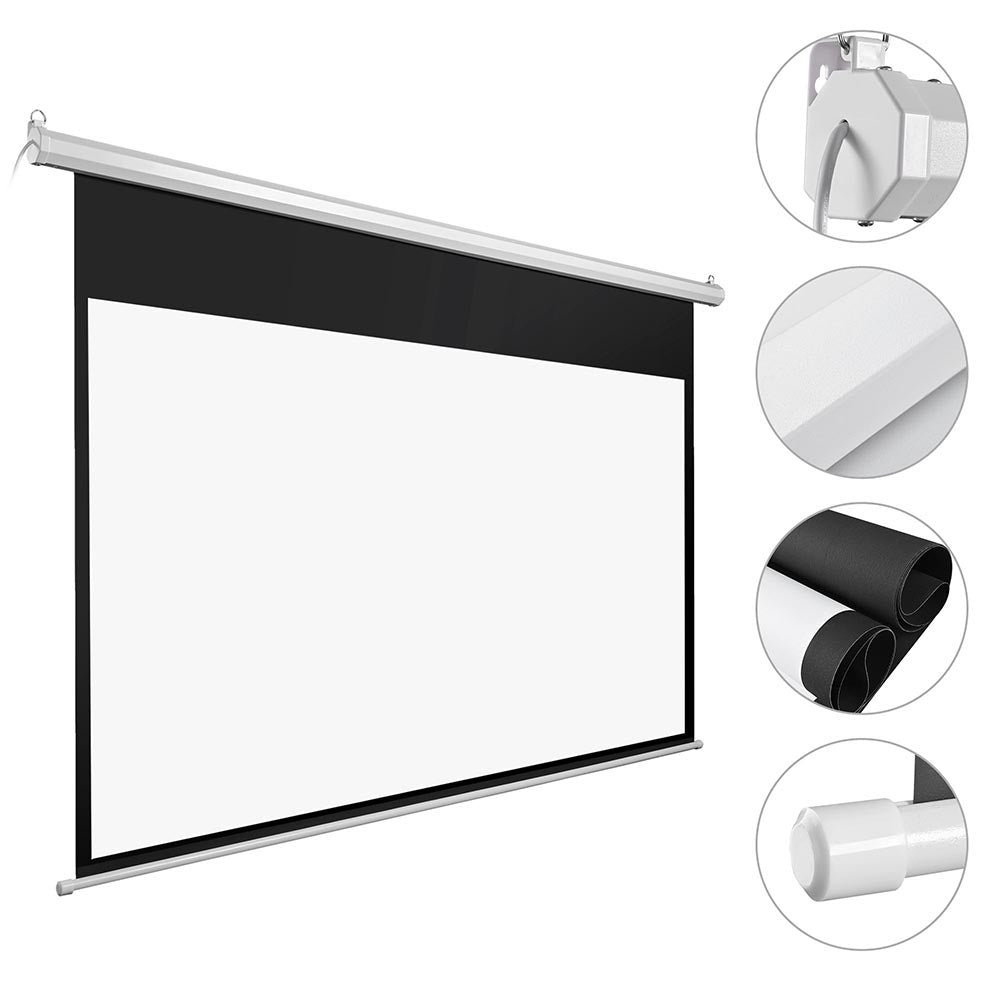 InstaHibit Retractable Electric Projection Screen 92 16:9 Ceiling Mounted