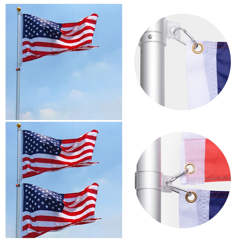 Yescom 30' American Aluminum Telescopic Flag Pole