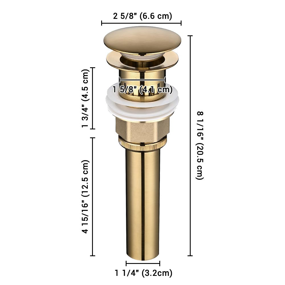 Yescom 1 5/8 Overflow Pop Up Sink Drain