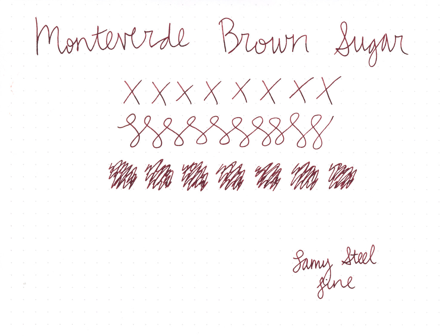 Monteverde Brown Sugar - Ink Sample