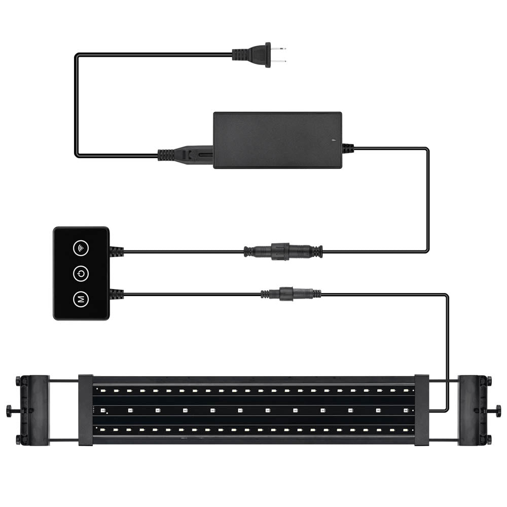 Yescom 24 Full Spectrum LED Aquarium Light APP WIFI for Plants & Fish