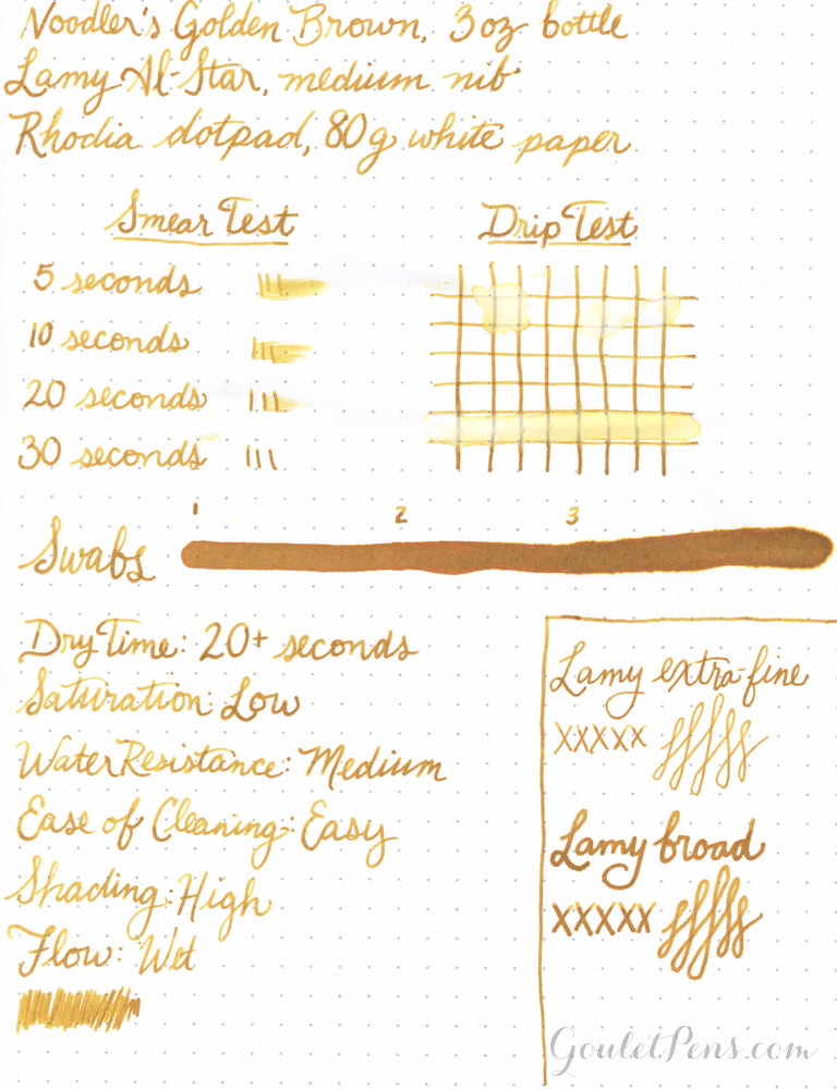 Noodler's Golden Brown - 3oz Bottled Ink