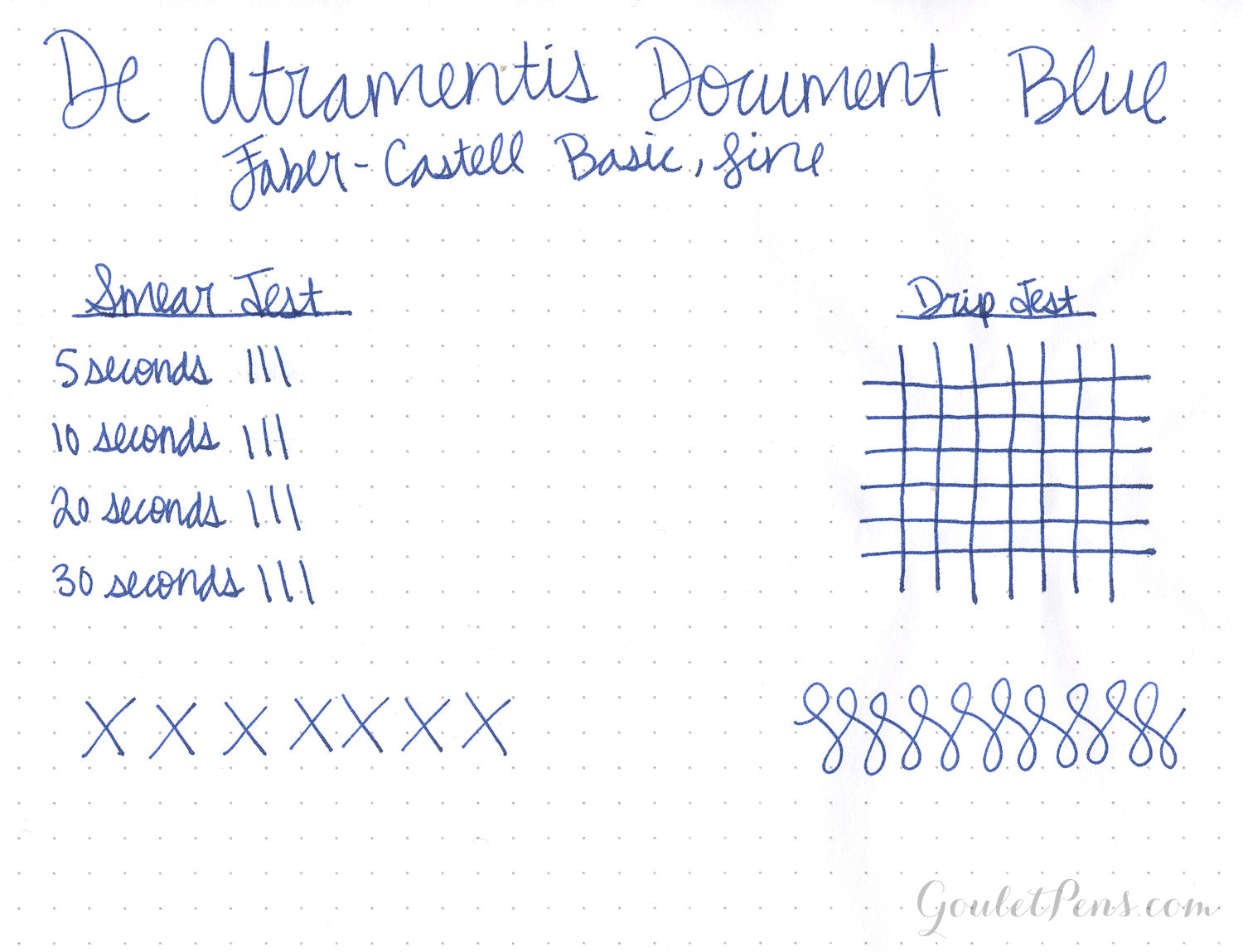 De Atramentis Document Ink Blue - Ink Sample