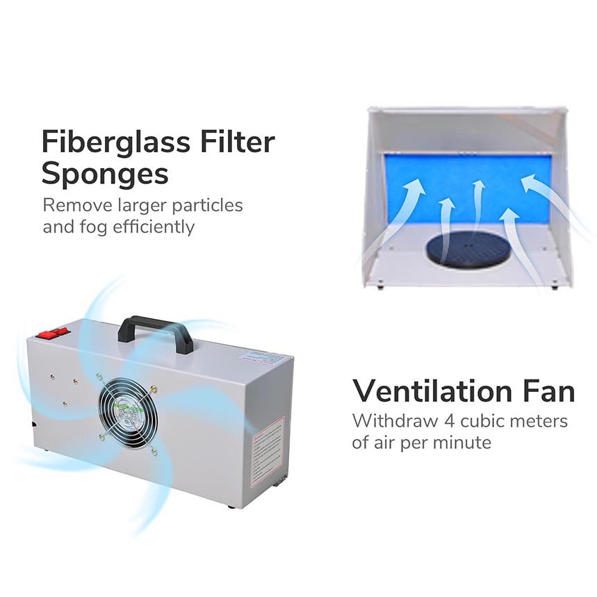 Yescom Portable Airbrush Hobby Spray Booth with Fan Filter