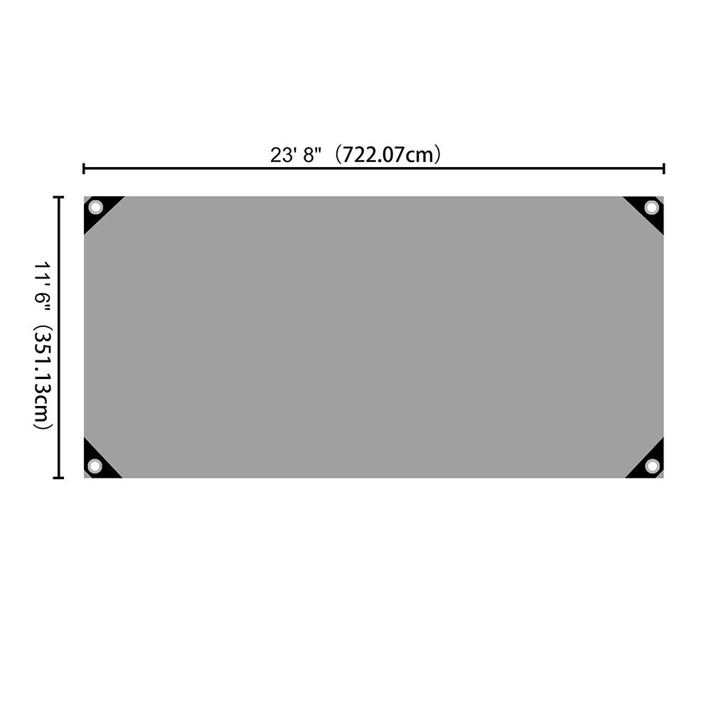 Yescom 12'x24' Heavy-Duty Poly Tarp Reinforced Canopy, Silver