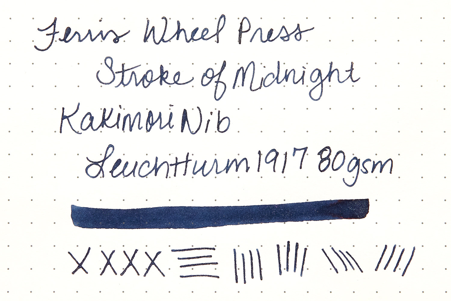 Ferris Wheel Press Stroke of Midnight - Ink Sample