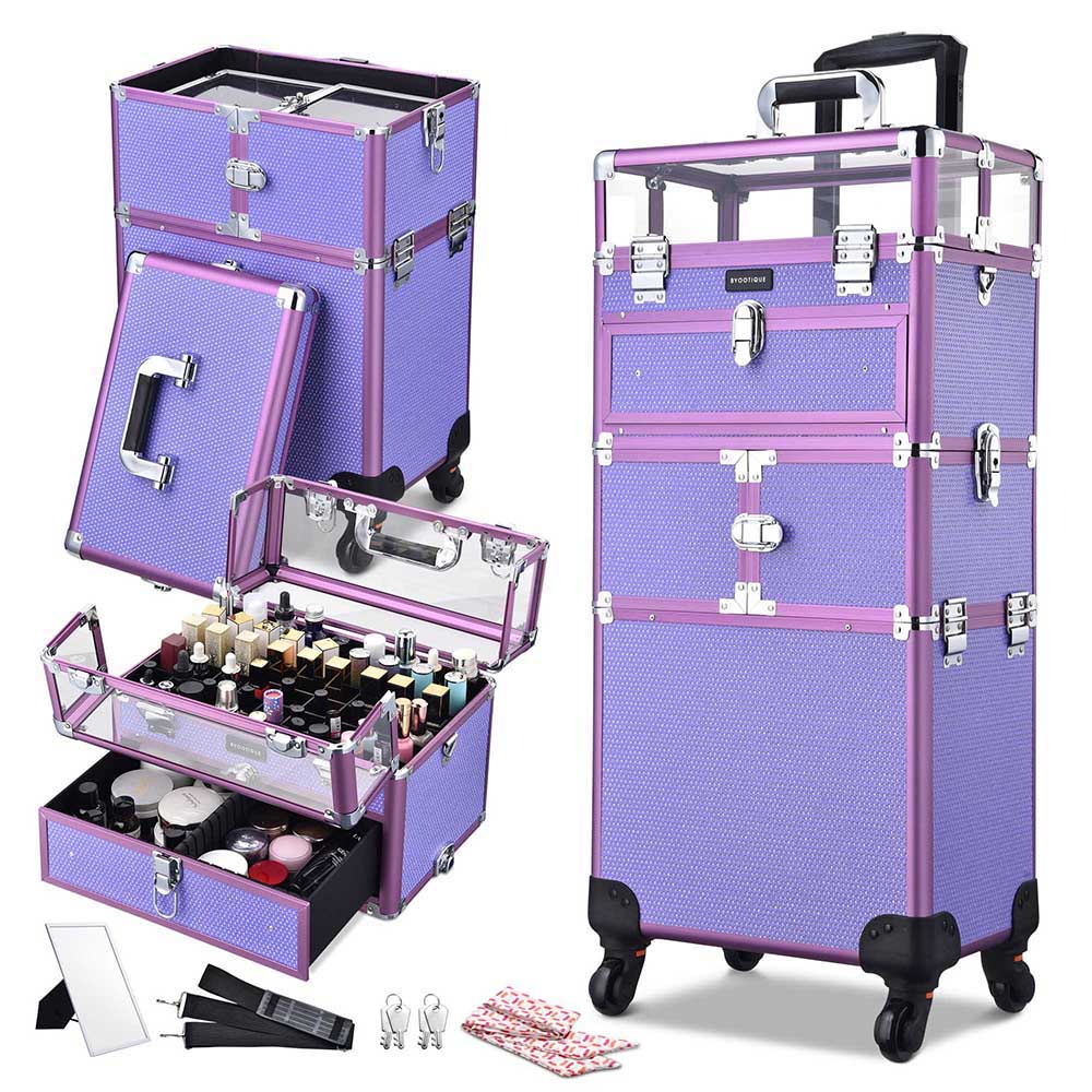 Byootique 2in1 Rolling Makeup Case Nail Polish Organizer Case