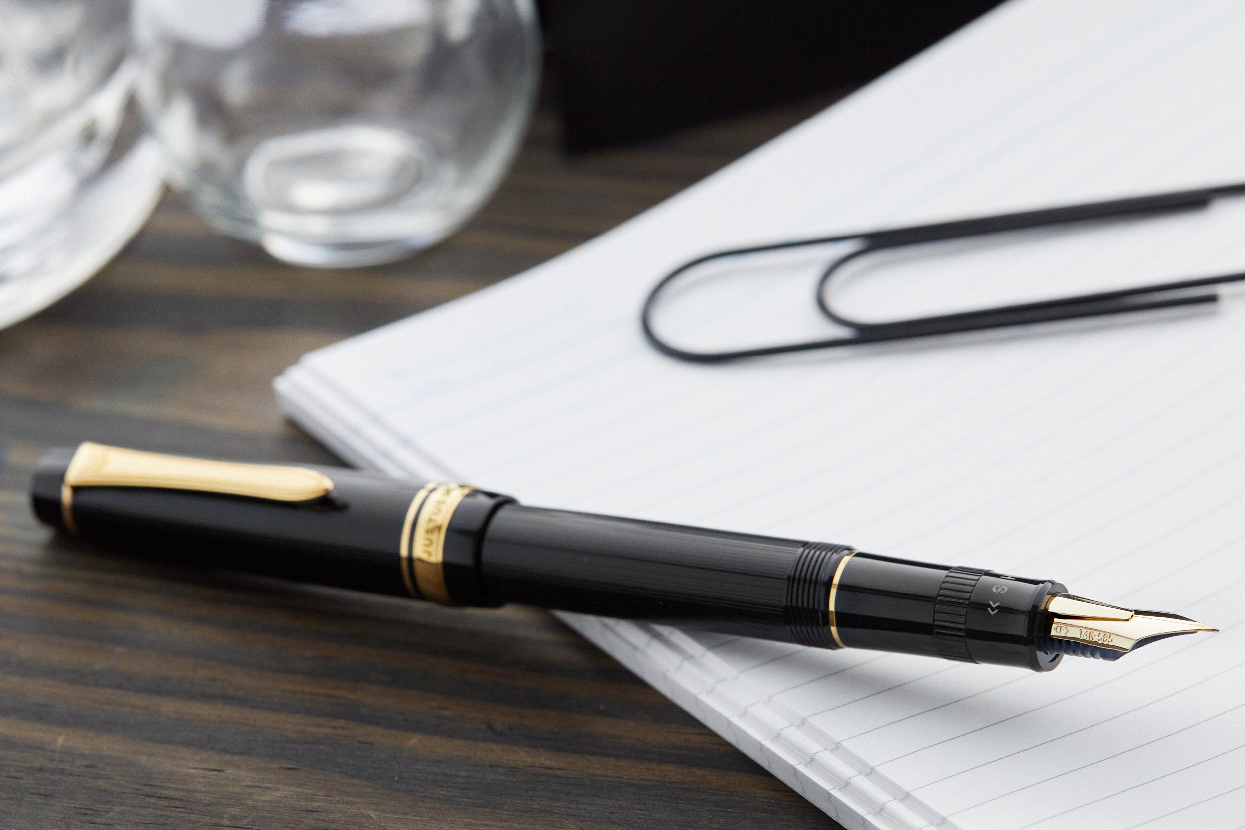 Pilot Justus 95 Fountain Pen - Black/Gold