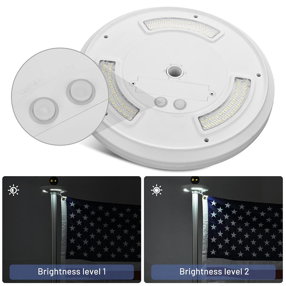 Yescom Solar Flagpole Light Topper Hole 9/16 111LED