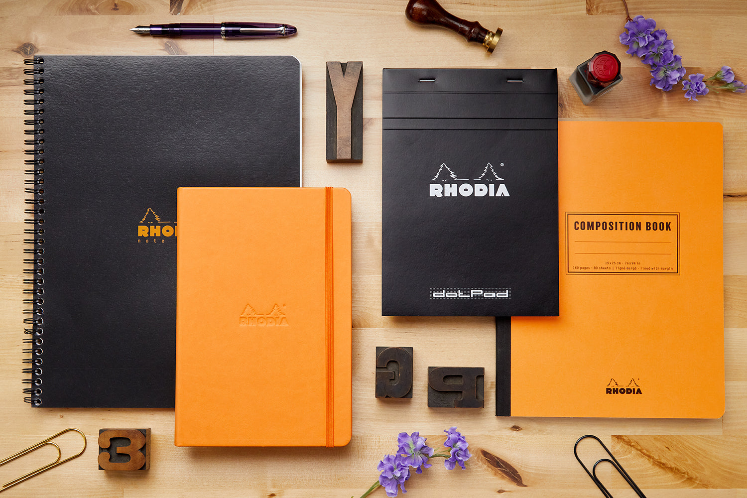 Rhodia Classic Wirebound Notebook - Black, Graph (8.86 x 11.69)