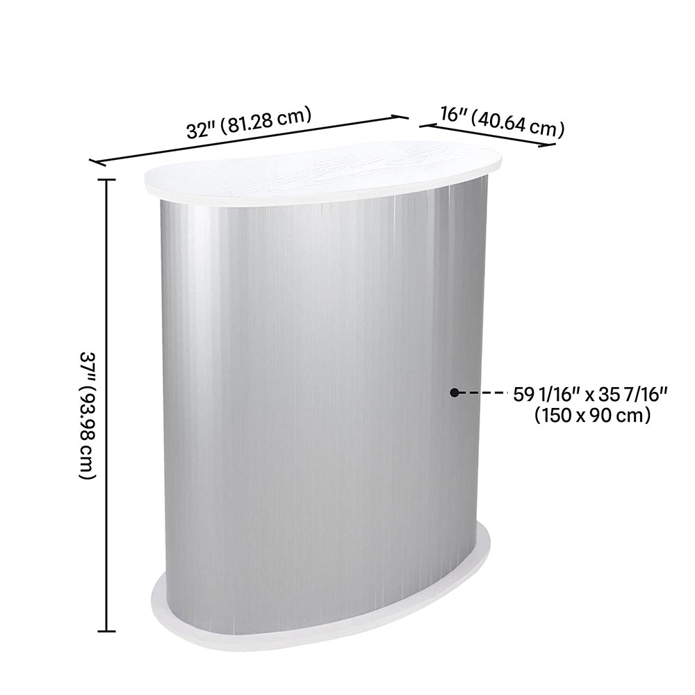 Yescom Trade Show Display Podium Table Counter Stand White