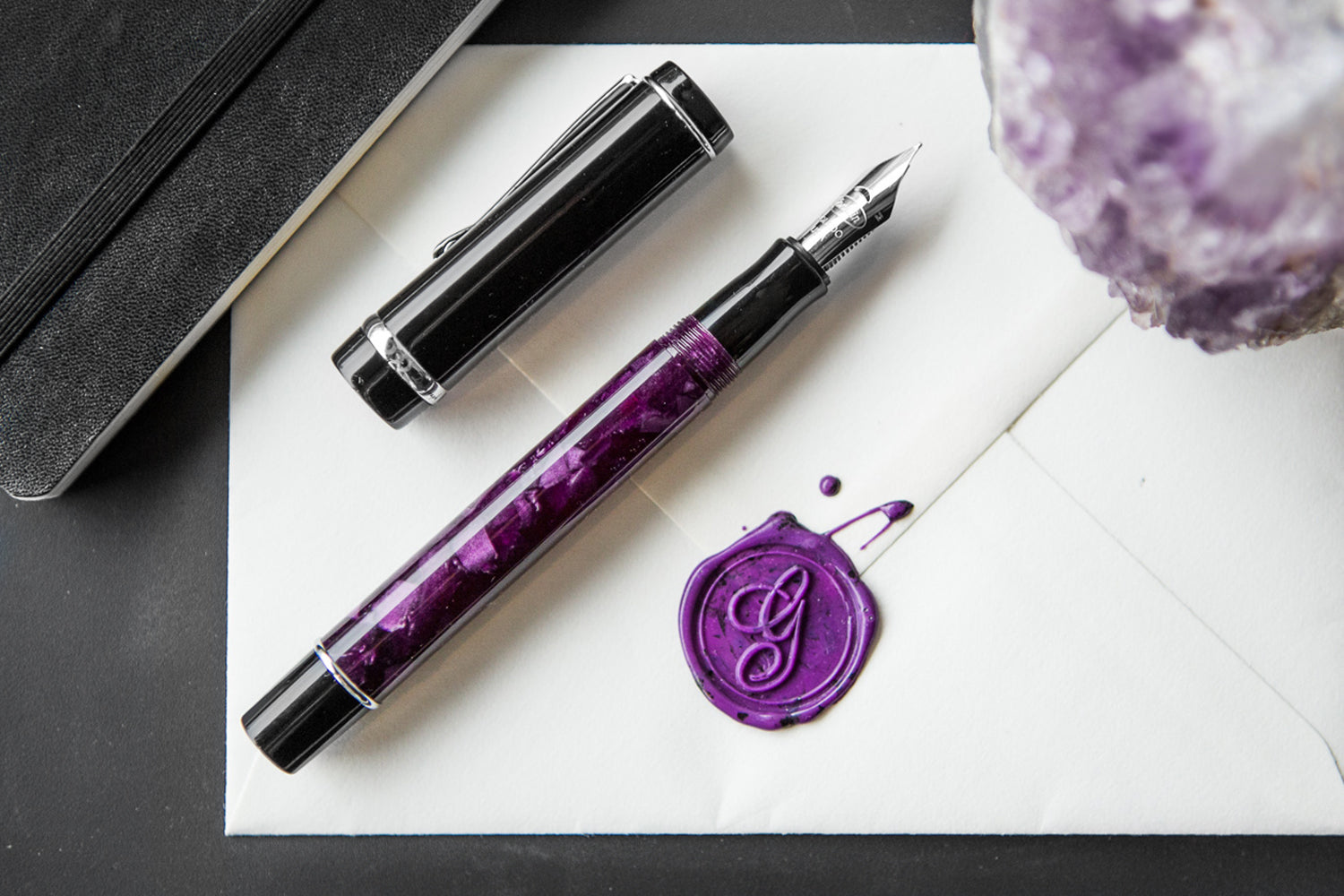 Conklin Duragraph Fountain Pen - Purple Nights