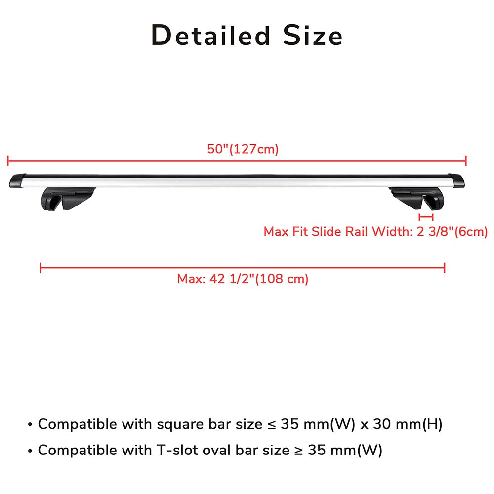 Yescom 48 Car Top Roof Rack Carrier Luggage Cargo Cross Bar