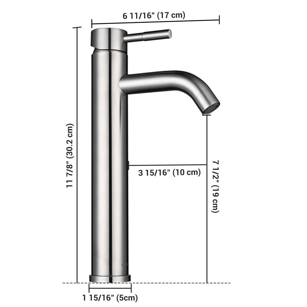 Yescom 12 Bathroom Bar Sink Vessel Faucet Finish Options