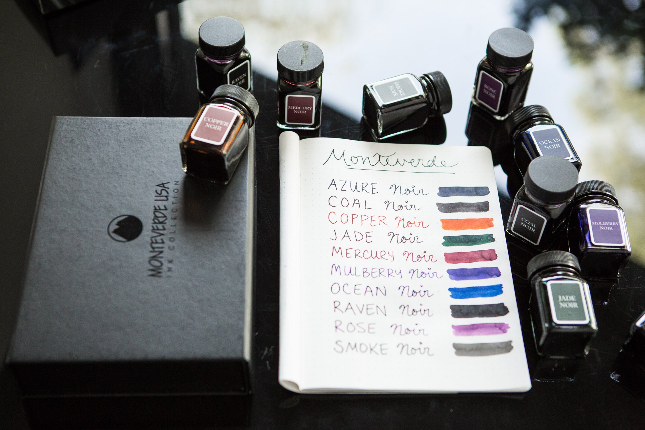 Monteverde Smoke Noir - Ink Sample