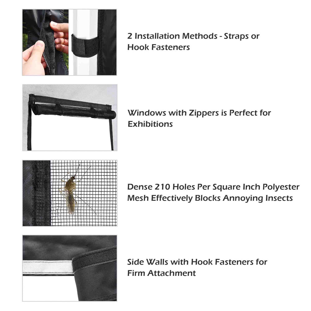 Yescom 10x15 Pop Up Canopy Netting Mesh Sidewalls Side Panel