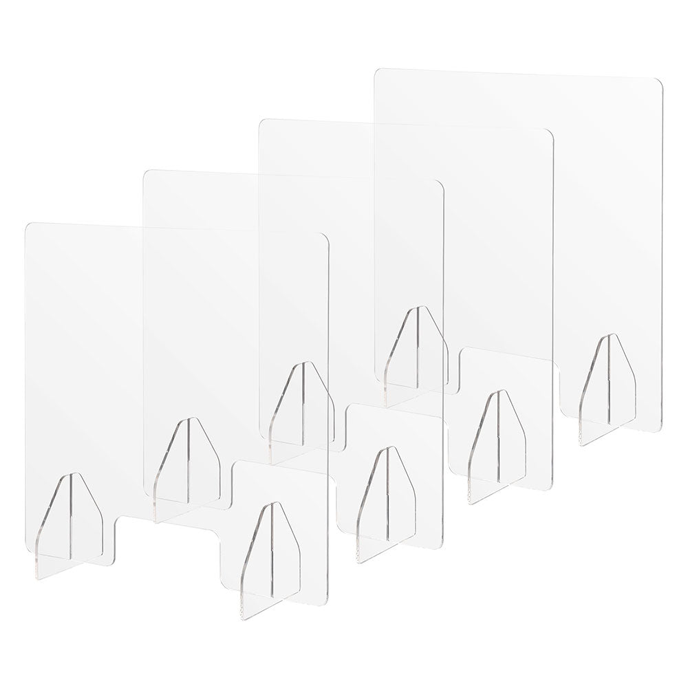 Yescom Sneeze Guards with Window Acrylic Desk Partitions 24x24 4-Pack