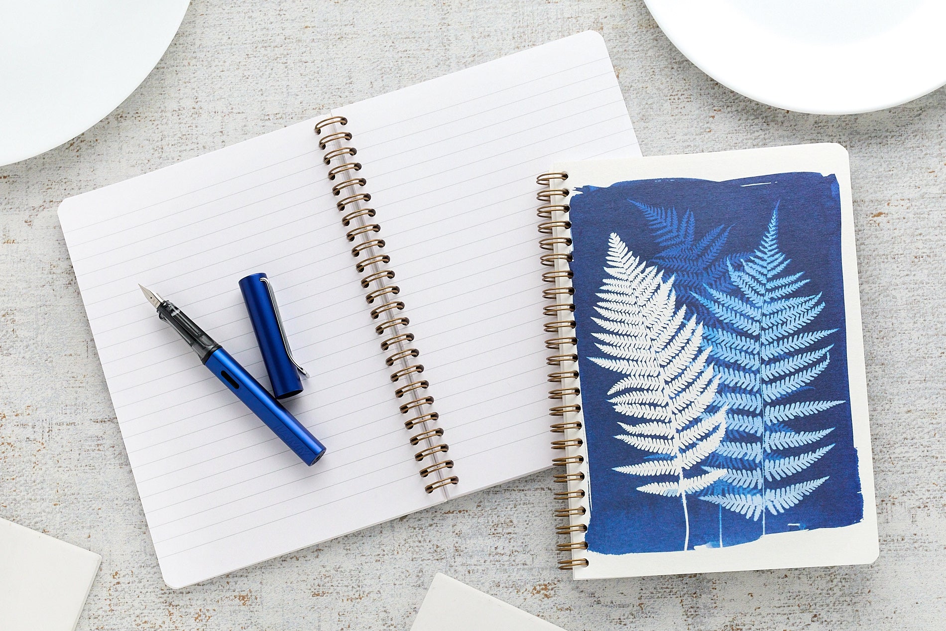 Clairefontaine Cyanotype A5 Wirebound Notebook - Lined