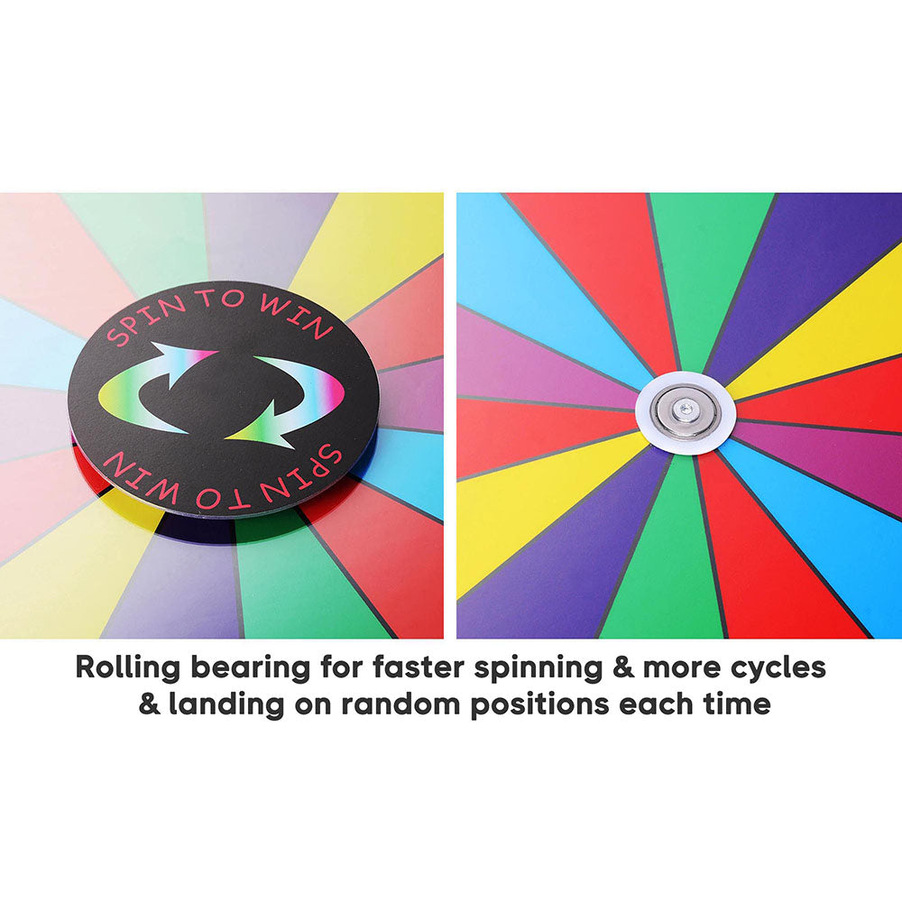 WinSpin 24 Tabletop Prize Wheel Colorful Dry Erase