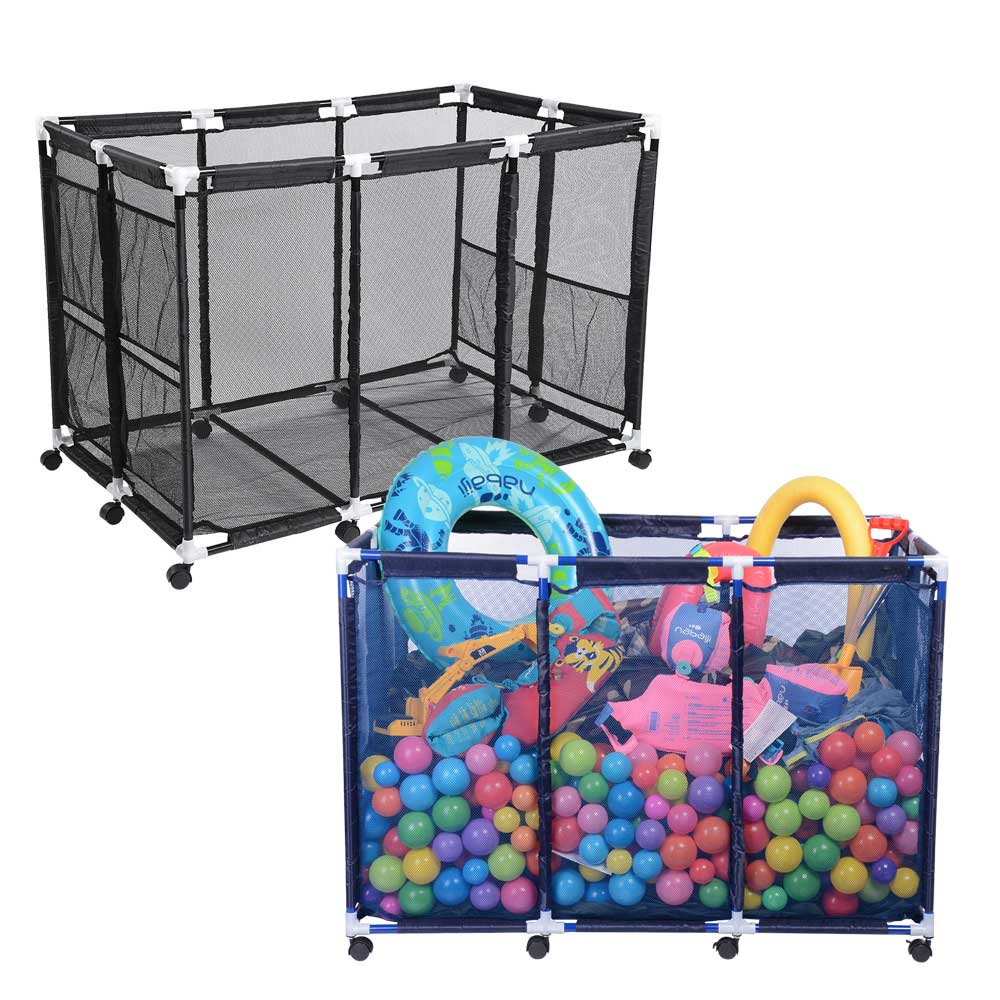 Yescom Pool Float Storage Outdoor Rolling Bin 48x30x34