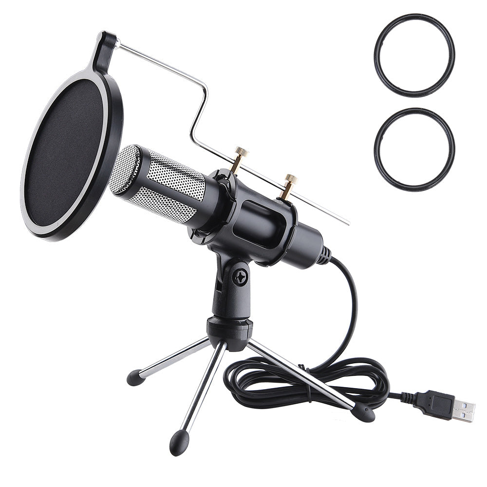 Yescom Condenser USB Microphone & Tripod Stand Kit Chatting Recording