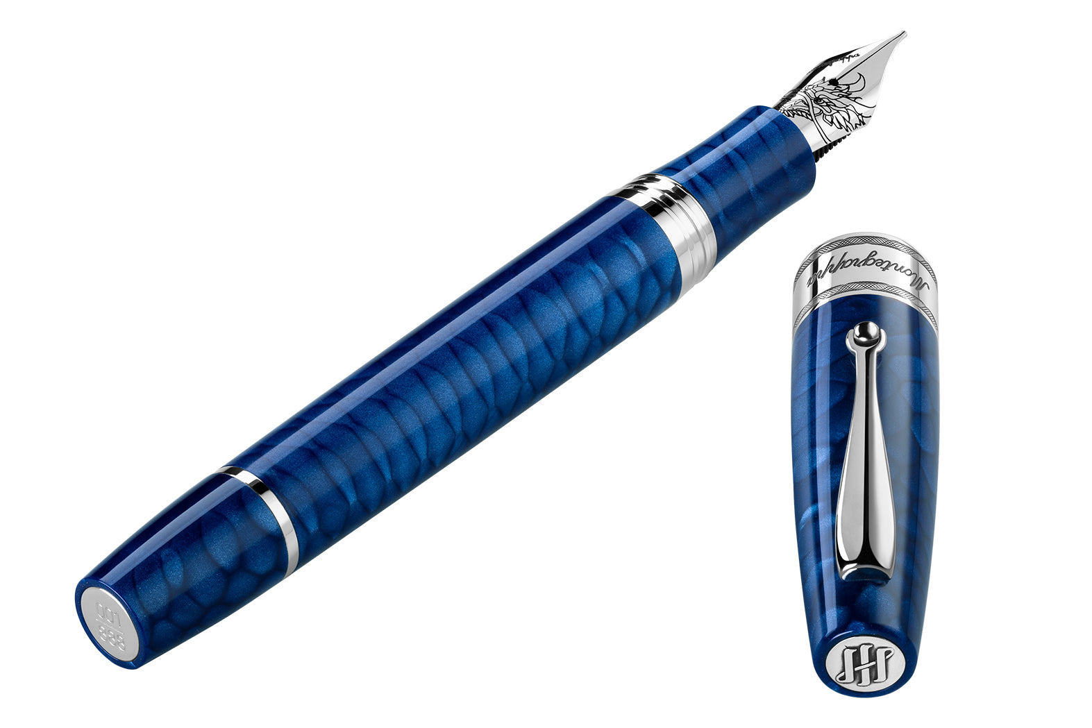 Montegrappa Regal Year of the Dragon Fountain Pen - Indigo Blue (Limited Edition)