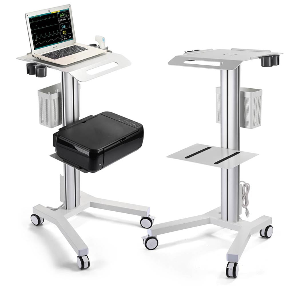 Yescom Rolling Laptop Cart with Power Outlet