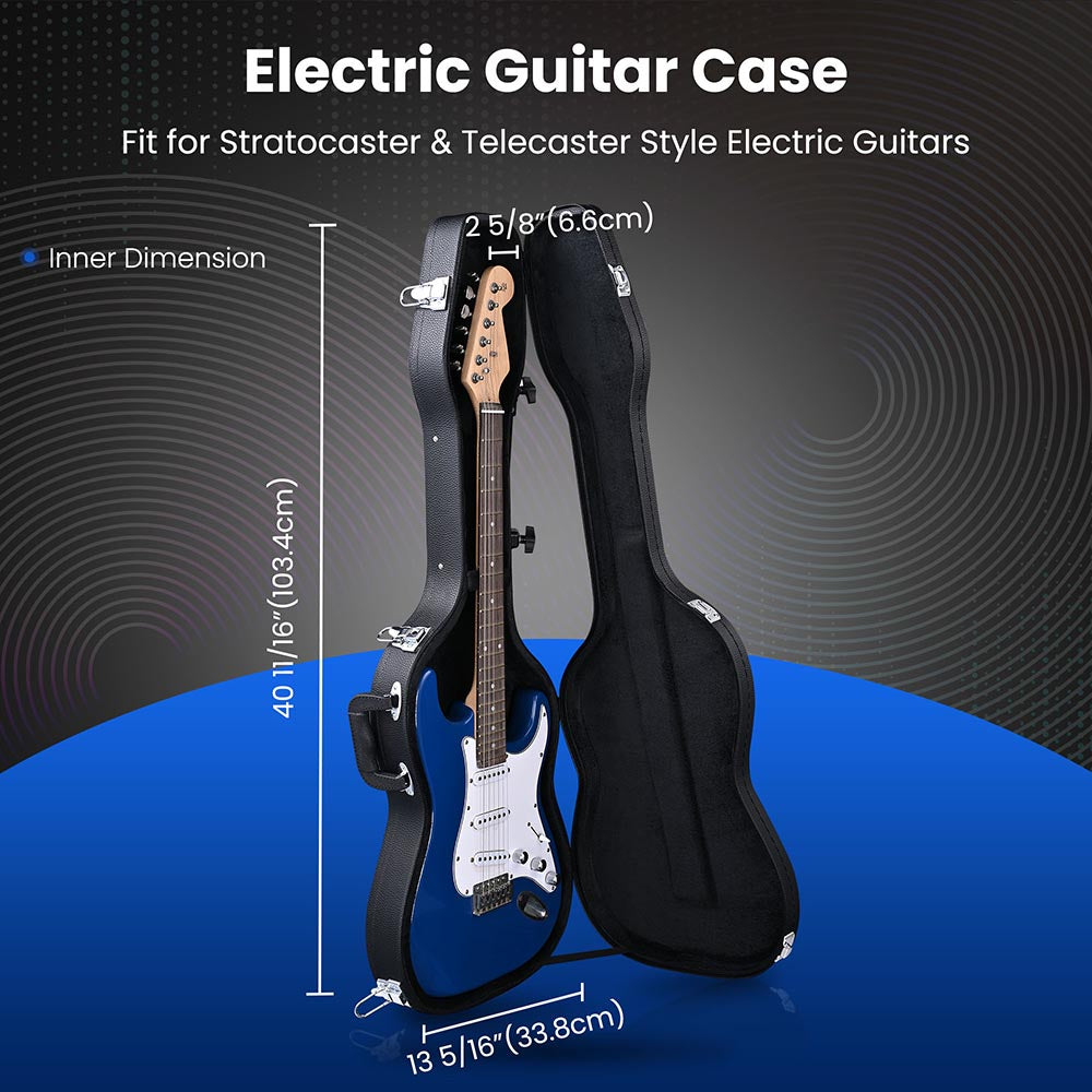 Yescom Lockable Electric Guitar Hard-Shell Case Stratocaster