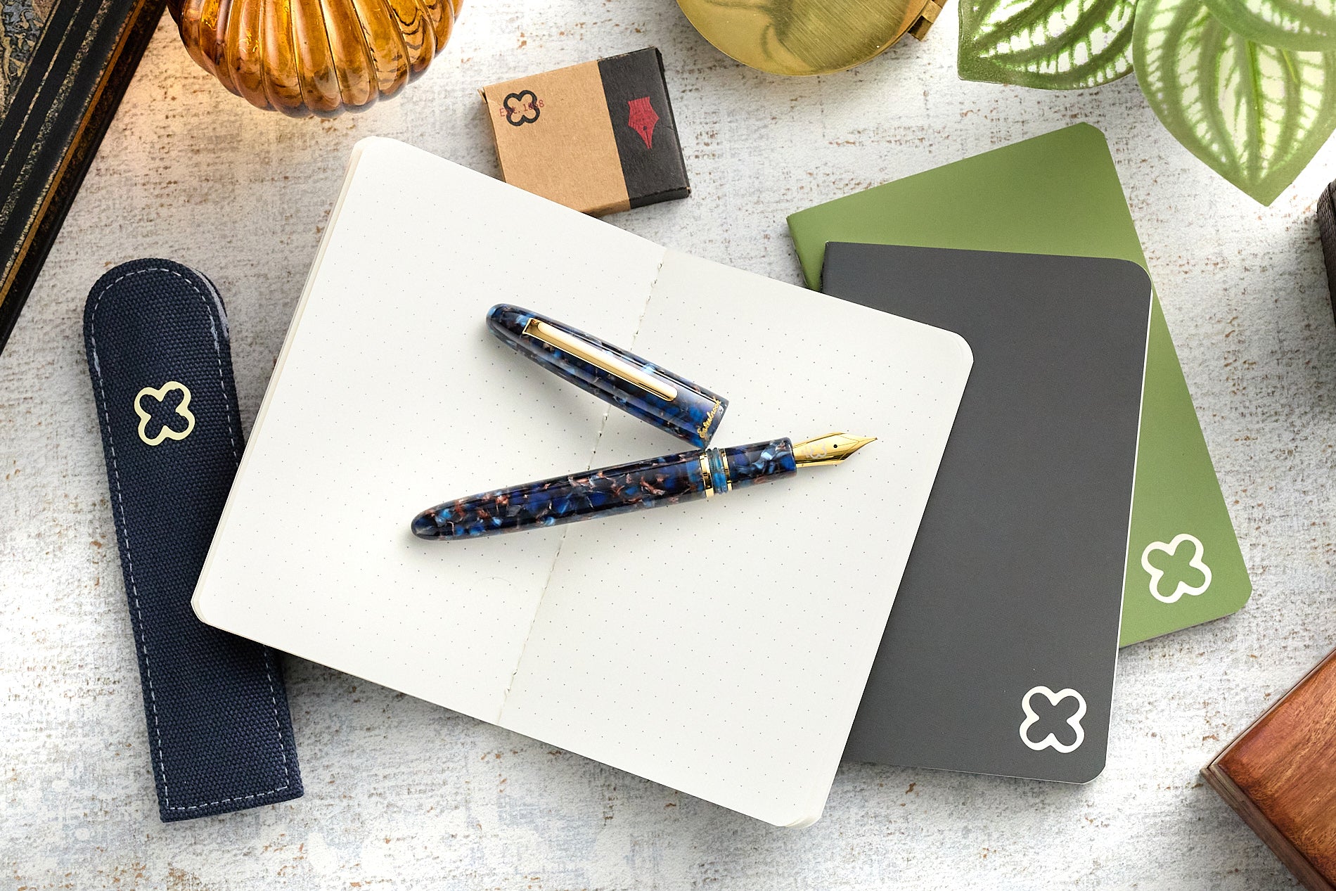 Esterbrook Estie Fountain Pen Gift Set - Nouveau Bleu/Gold