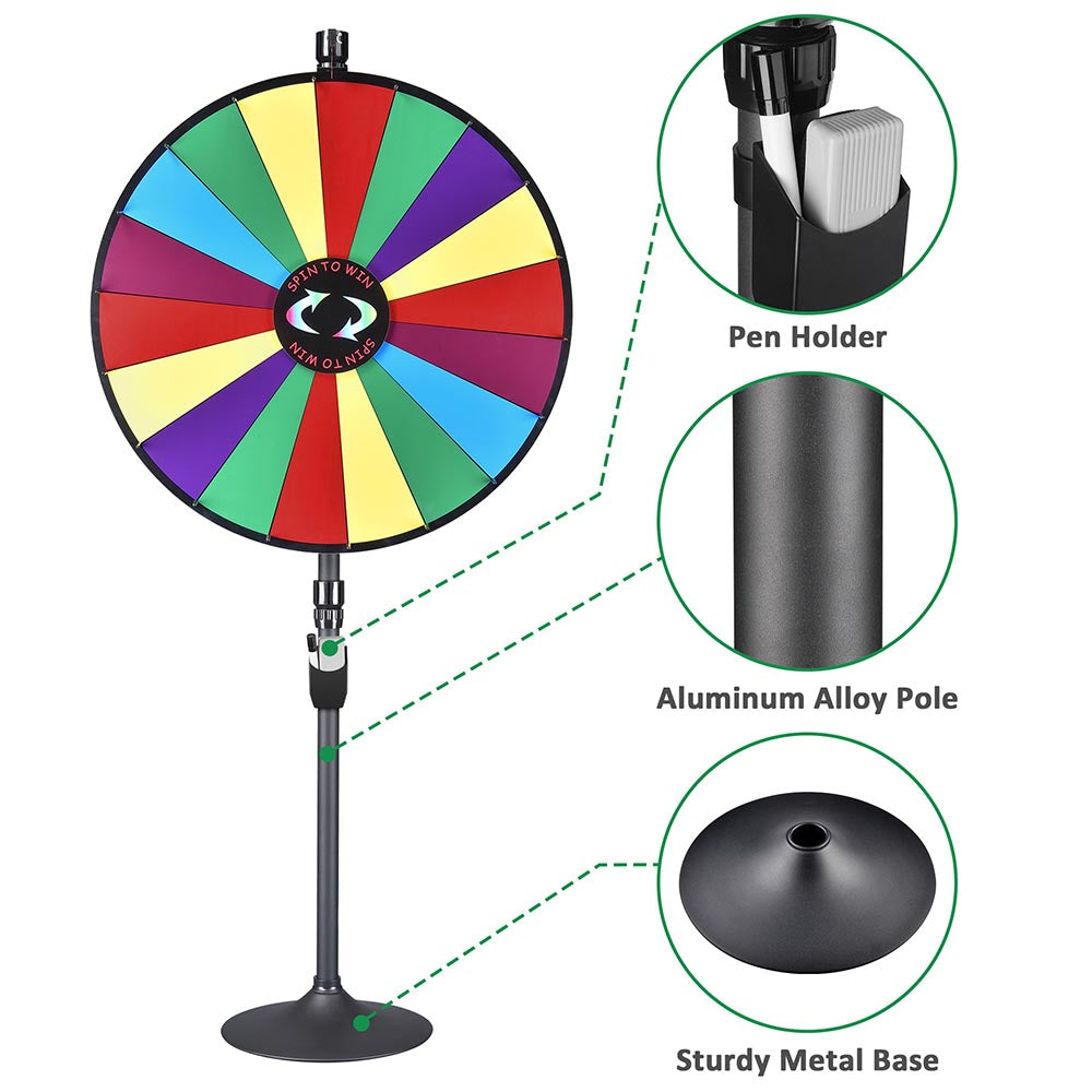 WinSpin 36 Prize Wheel Floor Stand Tabletop 18-Slot