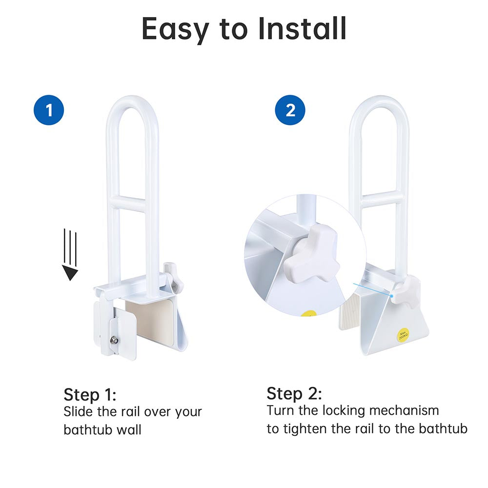 Yescom Bathroom Bathtub Grab Bar Shower Safety Handrail Adjustable