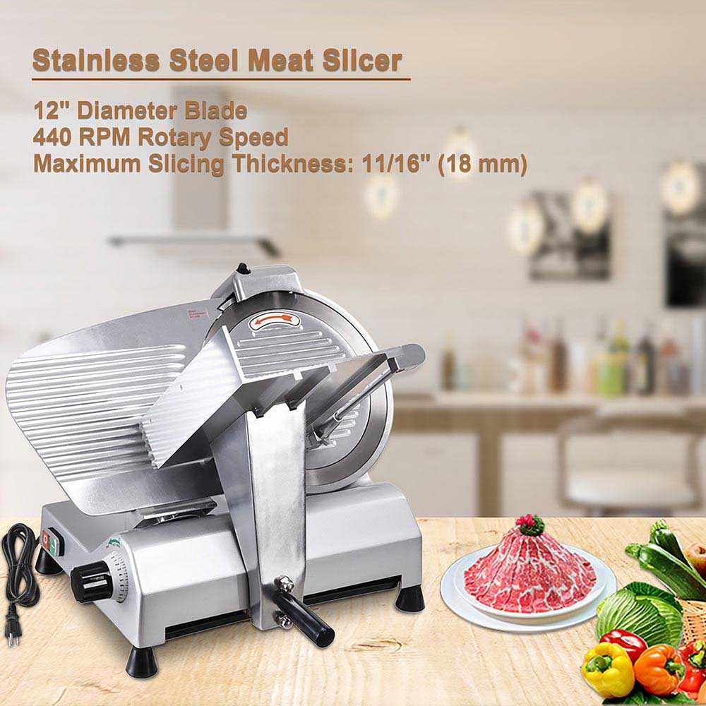 Yescom 12 Heavy Duty Meat Slicer Professional Food Slicer