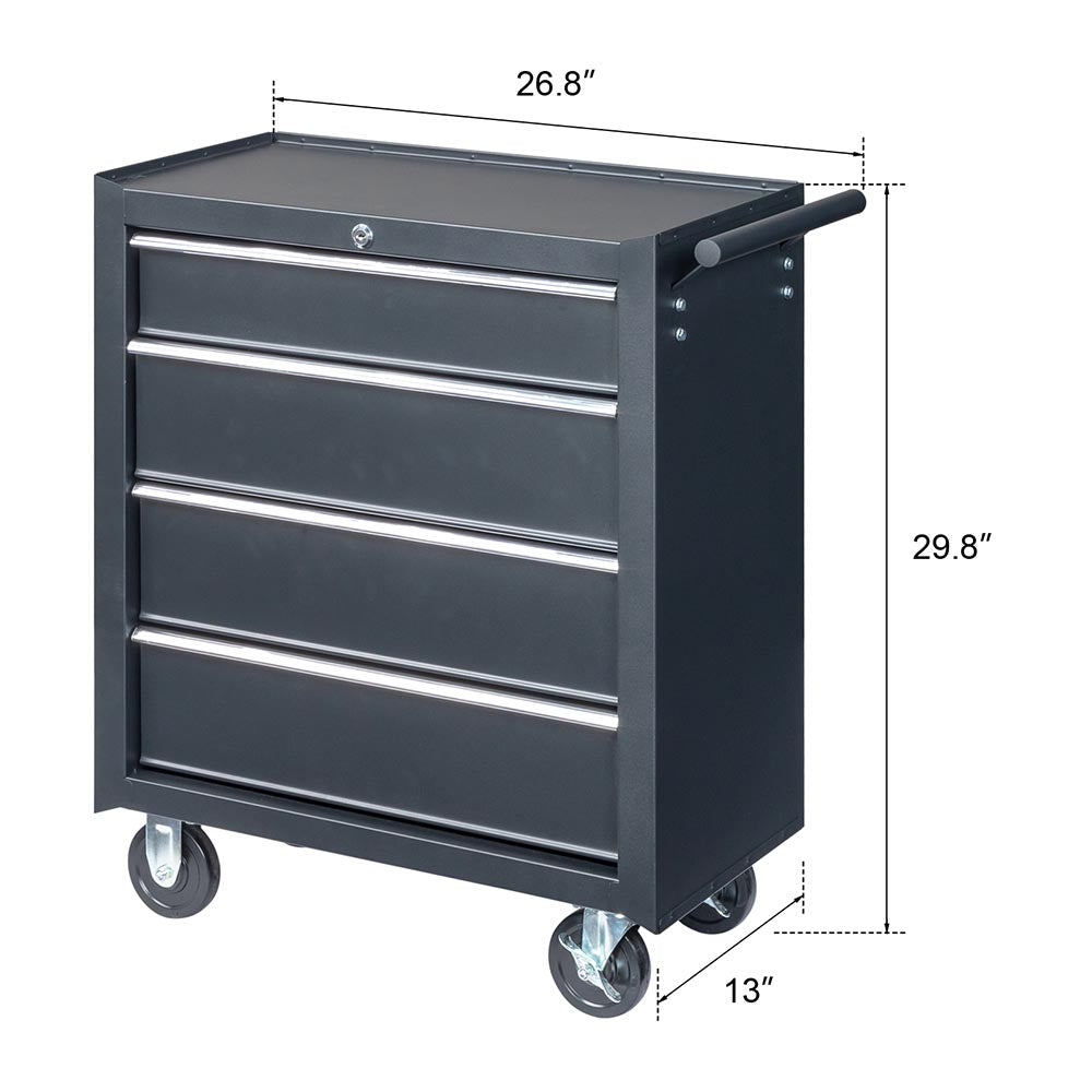 Yescom Rolling Tool Chest 24 in. 4-Drawer Lockable