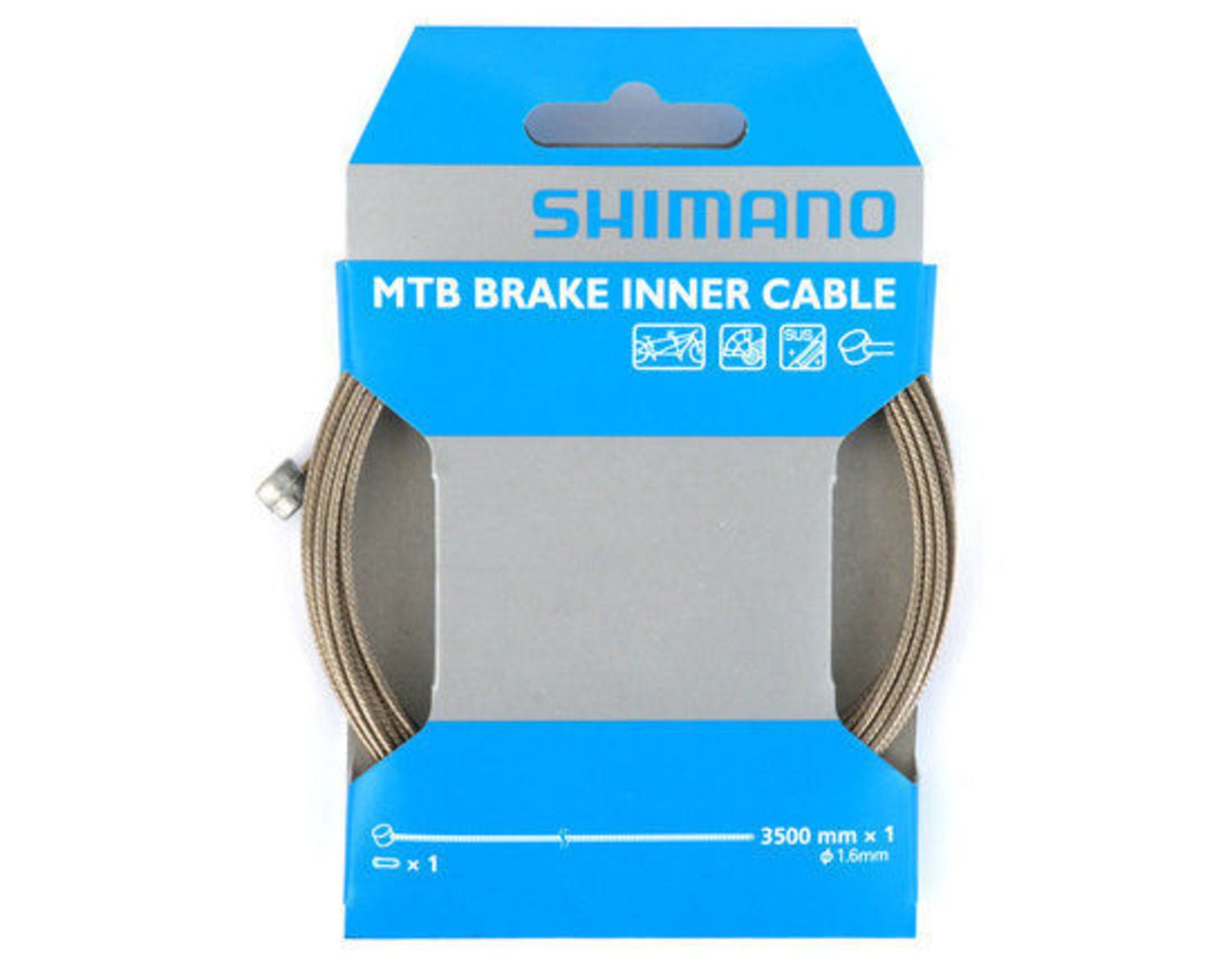 Shimano Stainless Tandem MTB Brake Cable 1.6 x 3500mm