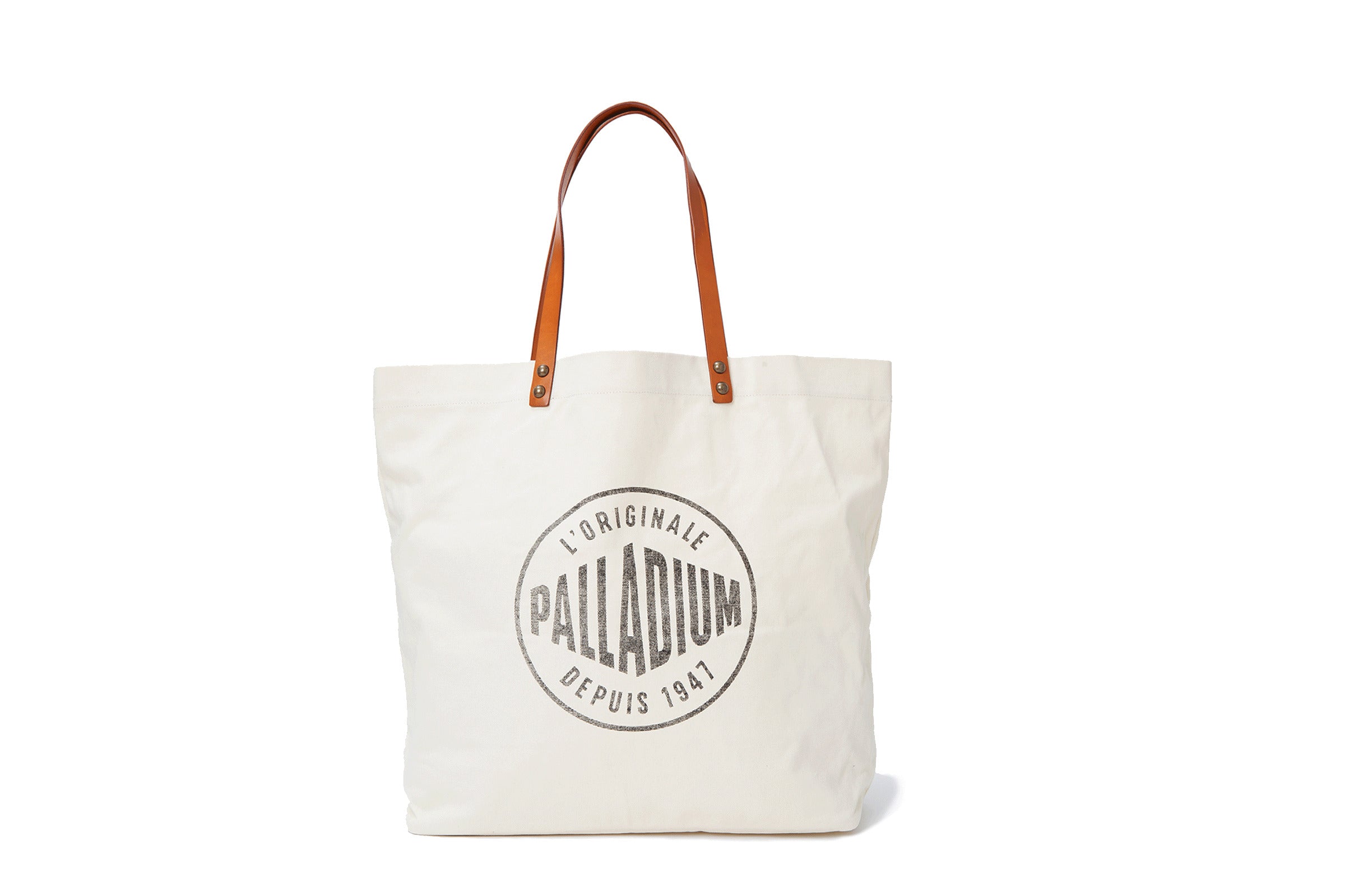 BG587-240 | ROUND LOGO TOTE BAG | IVORY