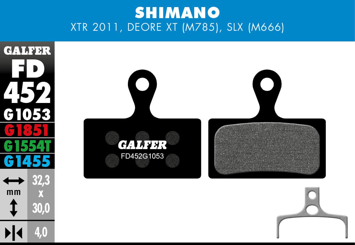 Galfer FD452 Brake Pads Shimano XTR SLX Deore XT (M785) SLX