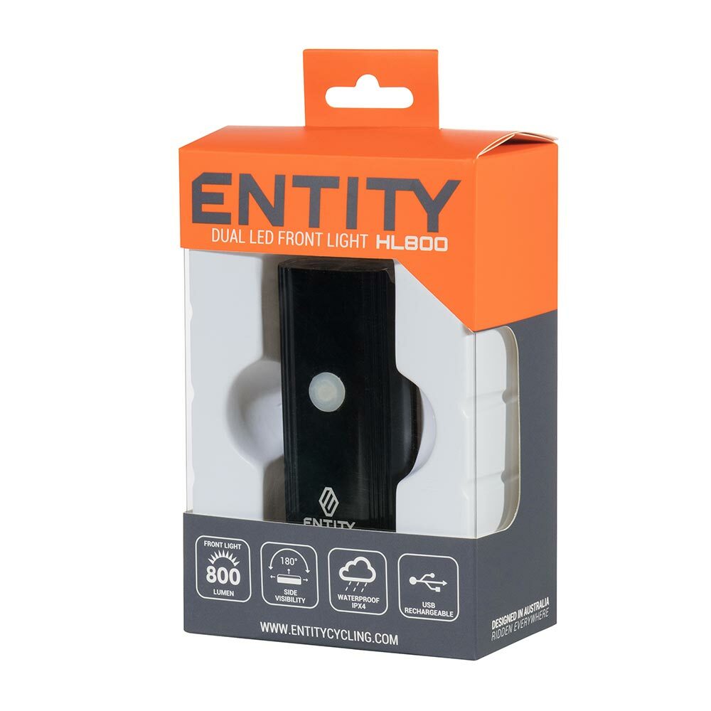 Entity HL800 800 Lumens Front Bicycle Light - USB Rechargeable