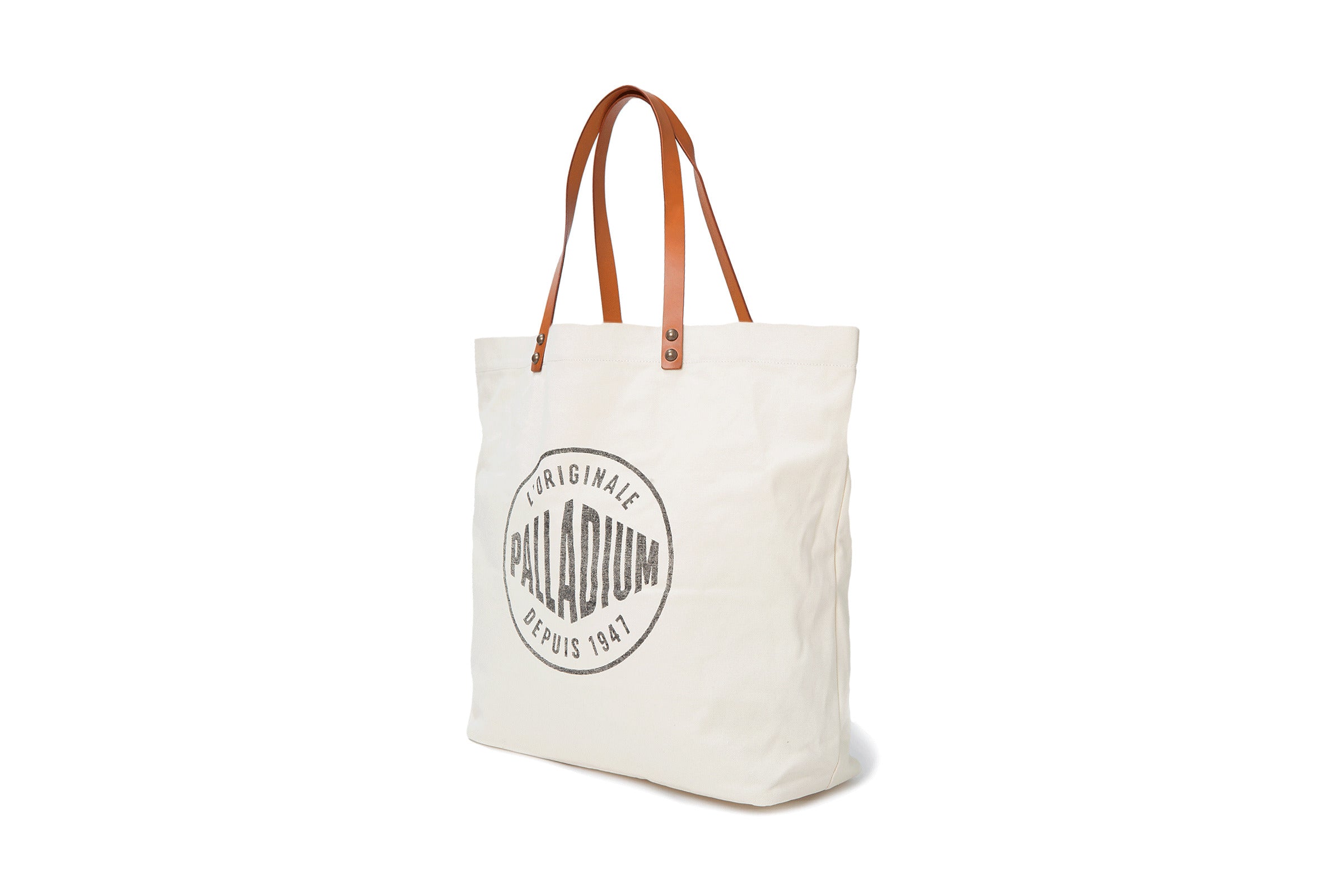 BG587-240 | ROUND LOGO TOTE BAG | IVORY