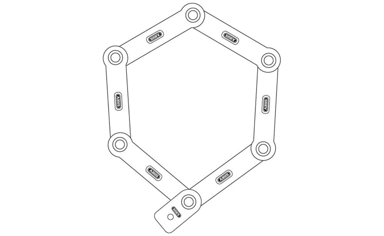 Abus Lock Bordo U - Grip 5700 - 80cm Sh Black