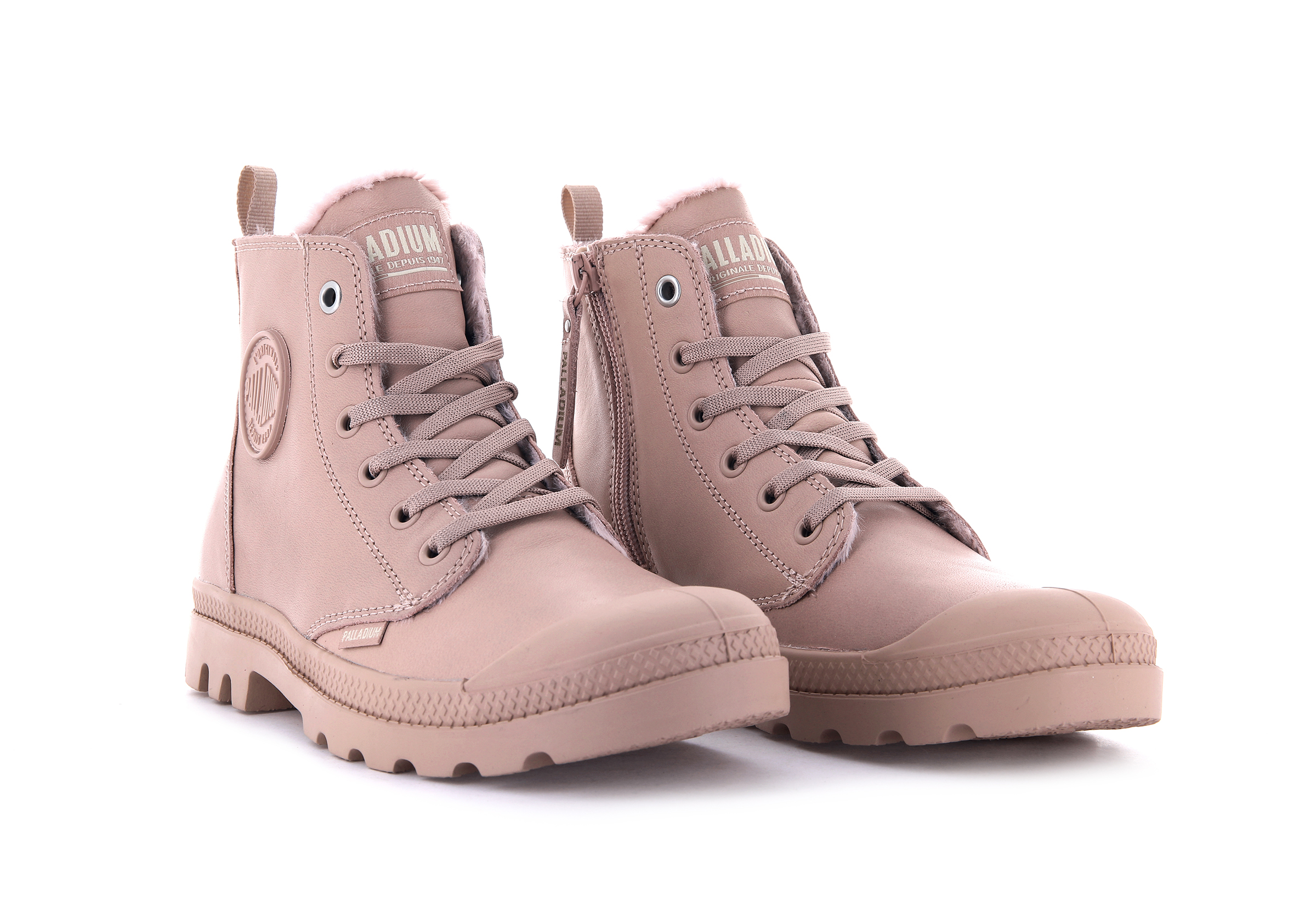 97223-635-M | PAMPA HI ZIP LEATHER S | MISTY ROSE