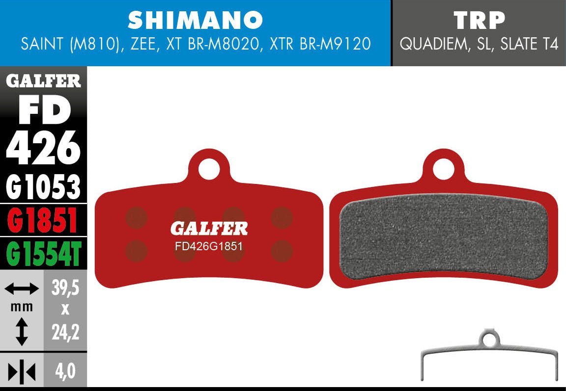 Galfer FD426 Brake Pads Shimano XTR(9120) Saint Zee