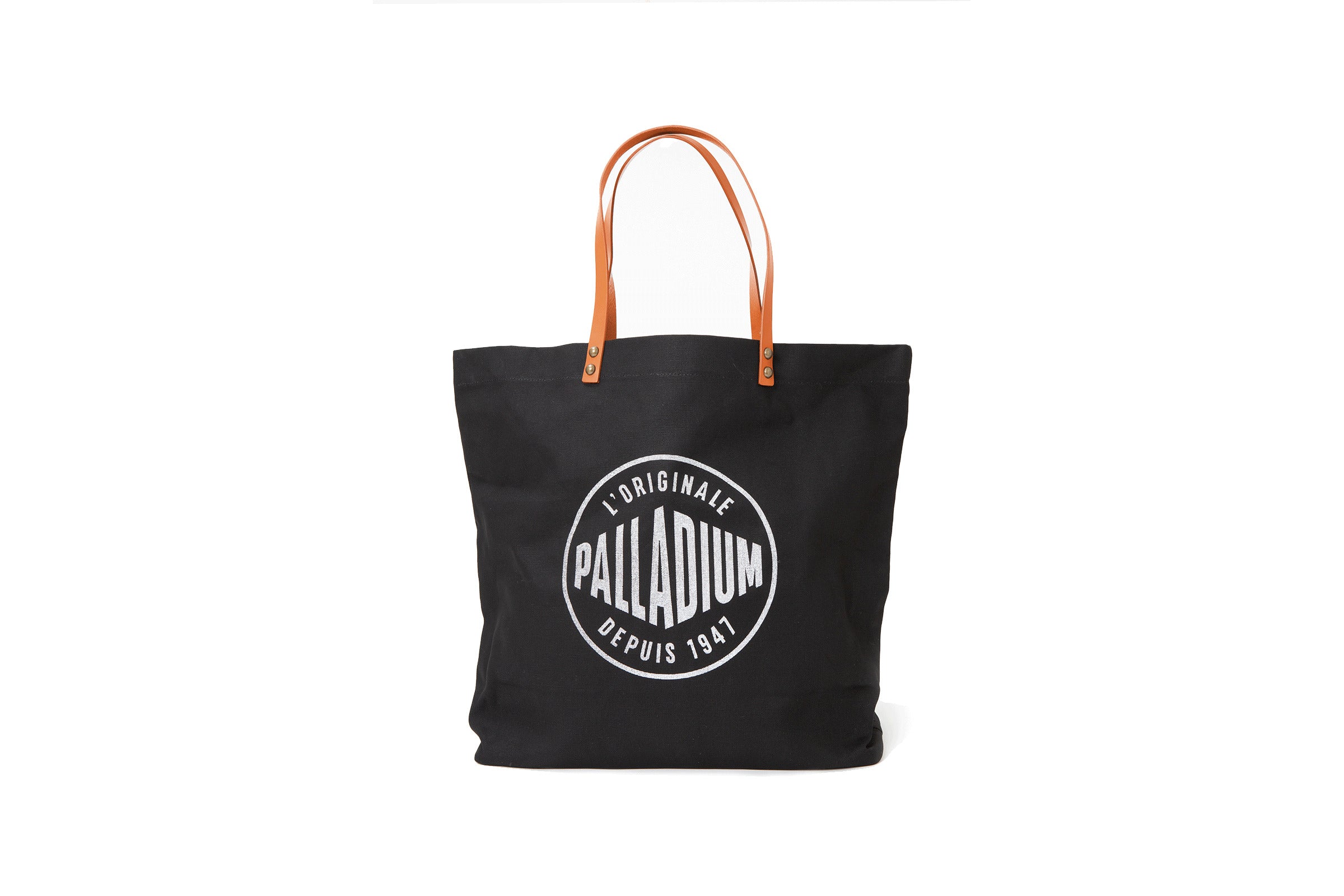 BG587-008 | ROUND LOGO TOTE BAG | BLACK